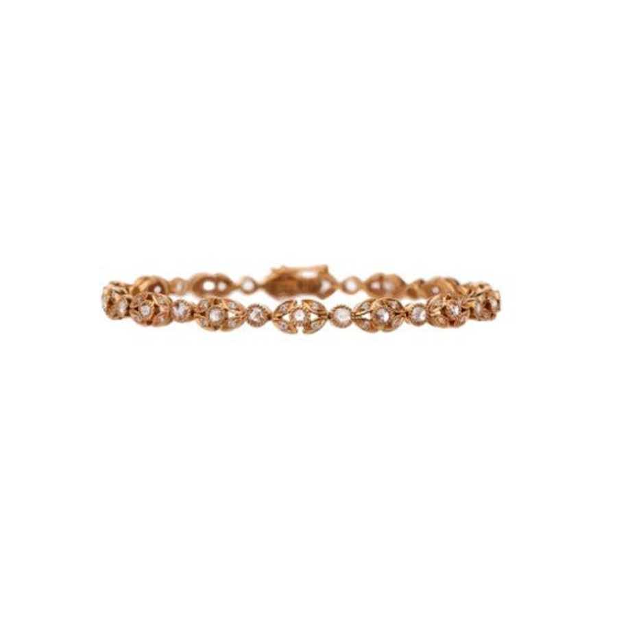 Bangles & Bracelets Sethi Couture | Garland Rose Gold Diamond Bracelet