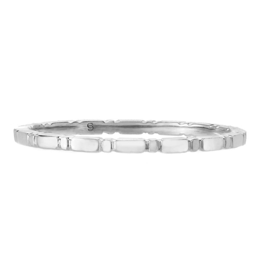 Stack Bands Sethi Couture | Agnes White Gold Small Band