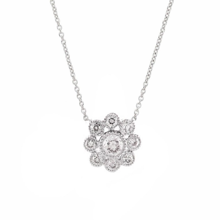 Necklaces Sethi Couture | Rosetta Old Mine Cut Diamond Necklace