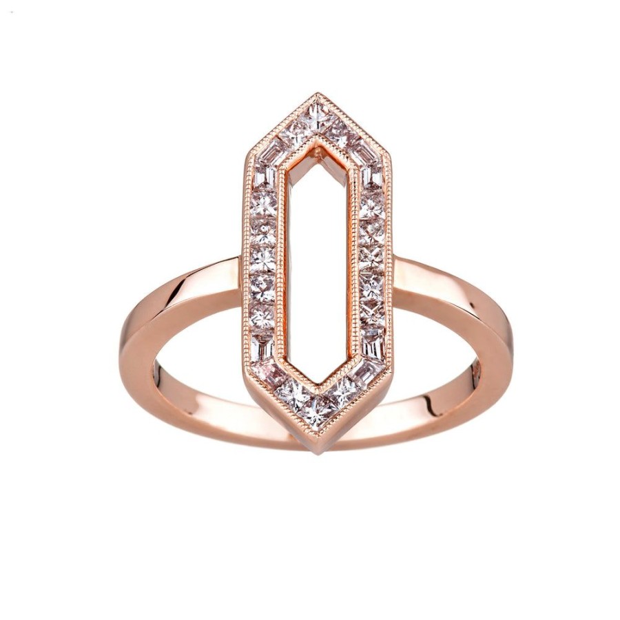 Rings Sethi Couture | Kerri Princess Cut Diamond Rose Gold Ring