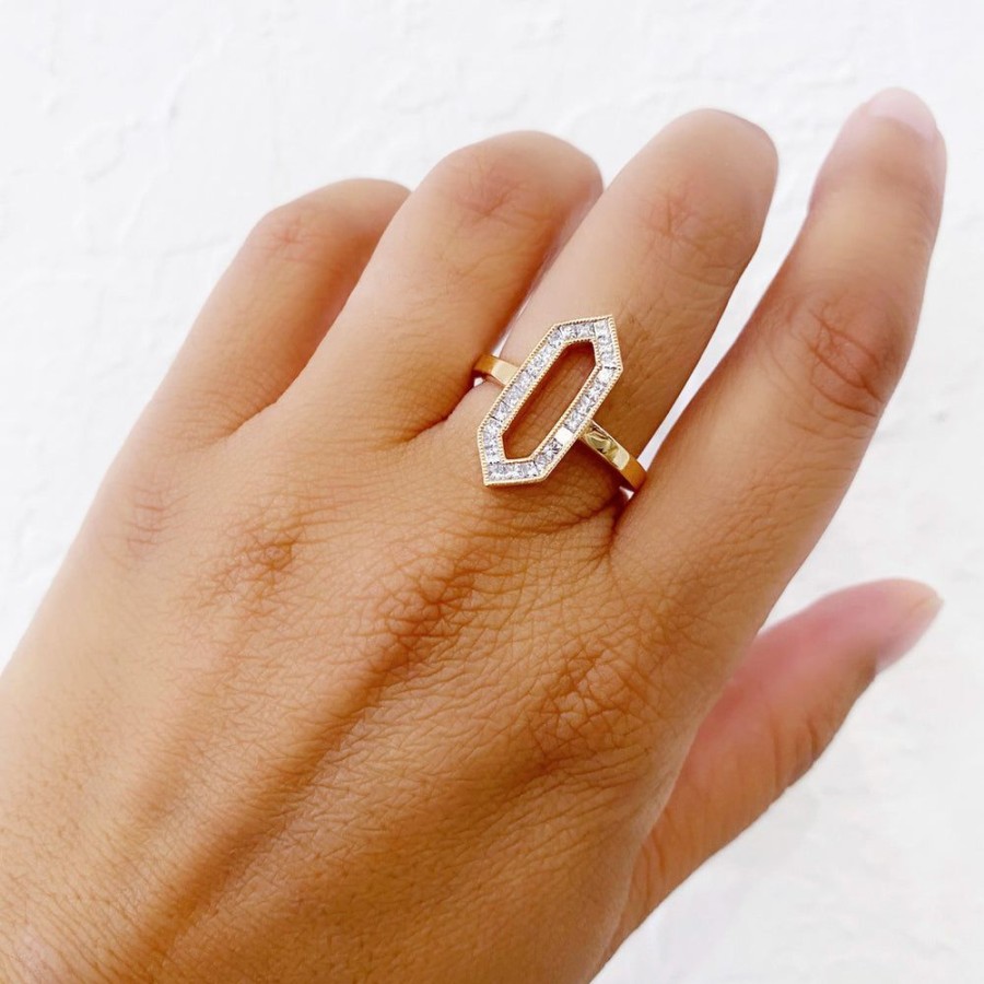 Rings Sethi Couture | Kerri Princess Cut Diamond Rose Gold Ring