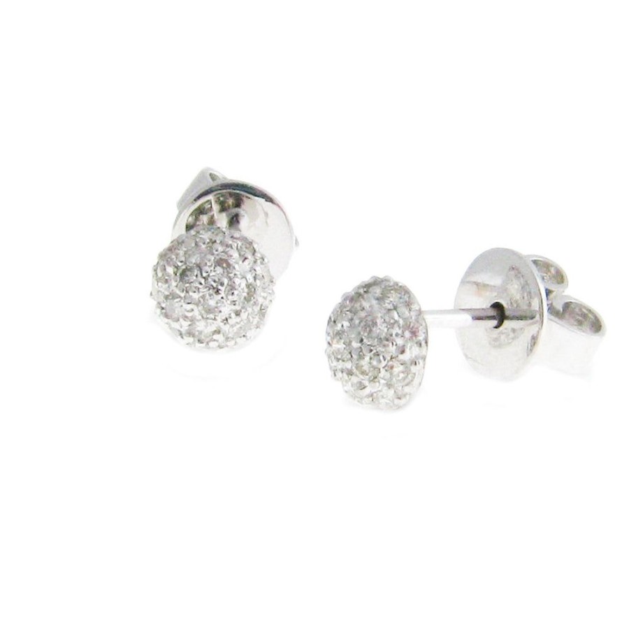 Earrings Sethi Couture | Disco Diamond Pave Ball Stud Earrings