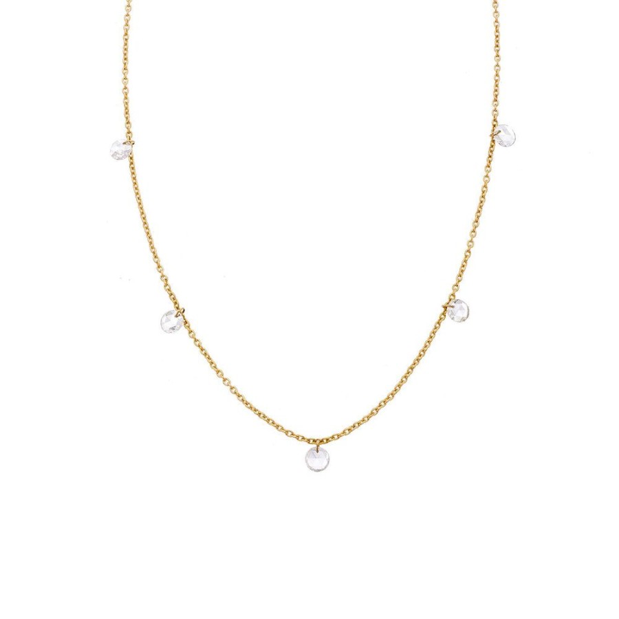 Necklaces Sethi Couture | Cien 5 Stone Rose Cut Diamond Necklace