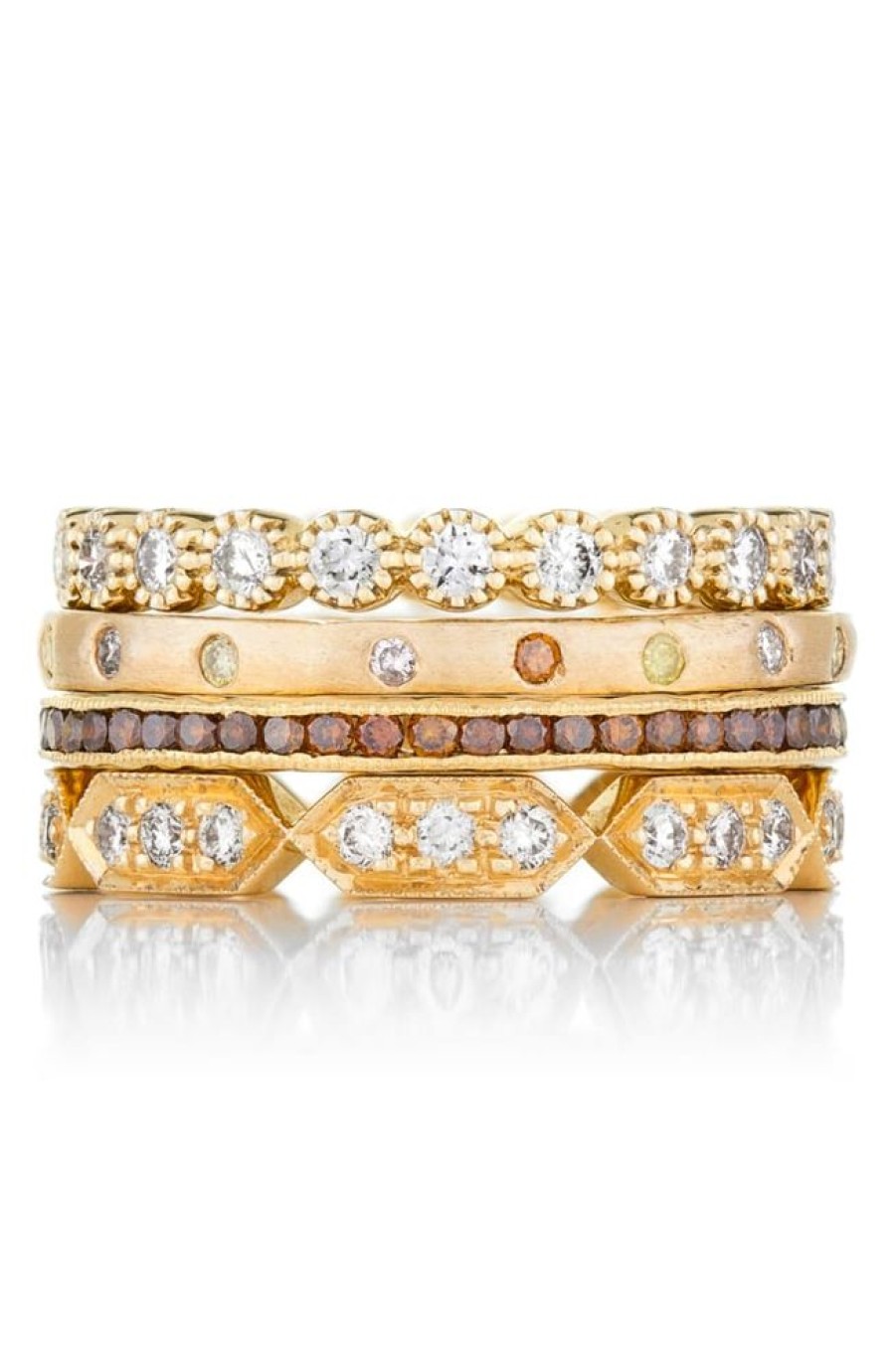 Stack Bands Sethi Couture | Bezel White Diamond Band