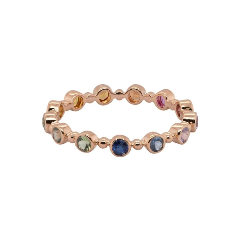 Stack Bands Sethi Couture | Rainbow Sapphire Petite Bubble Band